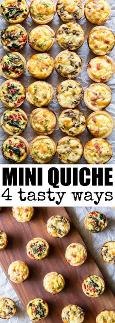 mini quiche recipe with text overlay