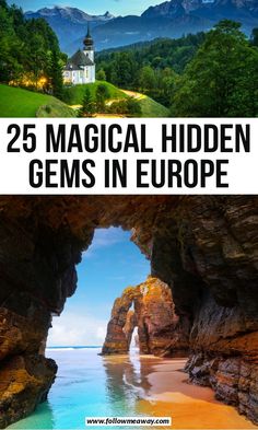 the cover of 25 magic hidden gems in europe, with text overlaying it