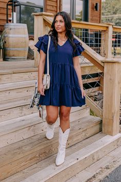 Footloose Costumes, Stagecoach Outfits, Western Ootd, Sweetheart Dance, Western Inspired Outfits, Country Fits, Nashville Outfit, Dresses Western, Boot Outfits