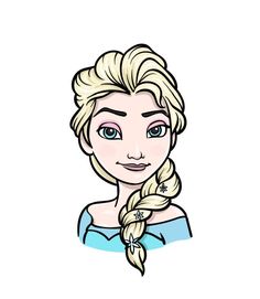 an image of a frozen princess with braids on her head and blue eyes, looking at the camera