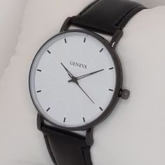 Men's Watch Minimalist Fashion Watch Black Case White Dial Black Strap 40mm Mens Watches Minimalist, Watch Minimalist, Minimalist Fashion Men, Minimalist Men, Simple Watches, Best Mens Fashion