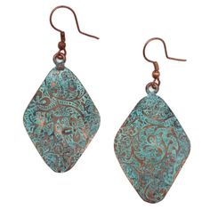 Elevate your style with our handcrafted Copper Patina Earrings. Beautiful, handcrafted artisan earrings with unique color and style! Made by ANJU these lightweight and beautiful drop earrings will add to your finishing look. Perfect for any occasion and makes a lovely gift. Patina Earrings, Copper Patina, Artisan Earrings, Artisan Craft, Unique Colors, Lovely Gift, Patina, Paisley, Copper