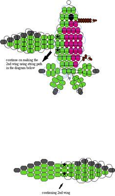 the diagram shows how to make an origami frog with different colors and shapes