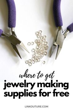 there are two pairs of shears that have been made to look like jewelry making supplies