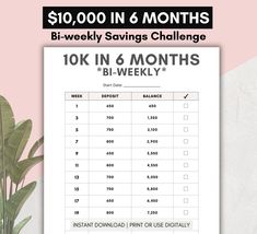 10k bi-weekly savings challenge, save 10000 in 6 months biweekly worksheet, money saving tracker, print or use digitally, pdf download bestteacherplanners #darkmodedigitalplanner #itineraryplanner #digitalplanners Saving 10000 In 6 Months Biweekly, Save 10000 In 6 Months, 10000 In 6 Months, Bi Weekly Savings Challenge, Money Saving Tracker, Biweekly Saving, Weekly Savings, Saving Methods, Planners For College Students