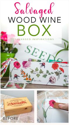 the salvaged wood wine box is an easy diy project