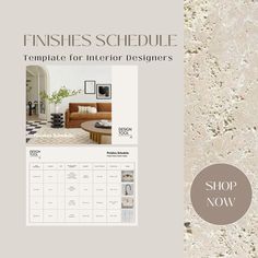 the interior designer's website is displayed in front of a white background with black and gray accents