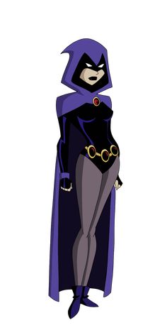 a cartoon character dressed in a batman costume and holding a hand on her hip,