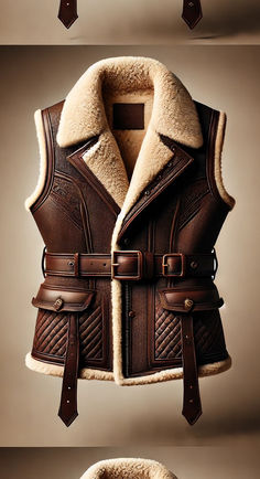 Montana Wardrobe, 3d Fashion, Cute Jackets, Leather Vest, Leather Dresses