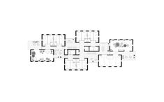 the floor plan for an office building with several rooms and two bathrooms, including one bedroom