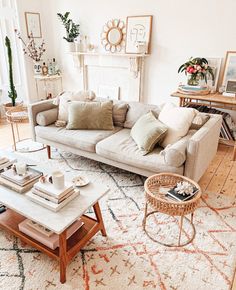 a living room filled with furniture and decor