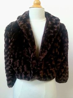 Brown faux fur shrug jacket Evening Jacket, Evening Jackets, Faux Fur Jacket, Fur Jacket, Fur Coat, Faux Fur