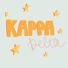 the word kappa written in orange and yellow stars