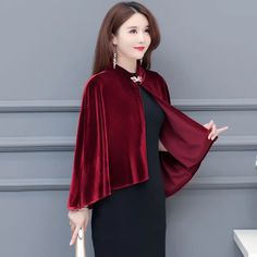 Indulge in the velvety smoothness of this opulent short cape wrap, designed for your most formal occasions. One size fits all, with no sleeves and a neck collar featuring a closure clip, available in a variety of luxurious colors. material: polyester type: adult wrap neck closure above waist length one size fits all Bride Cape, Velvet Cloak, Luxurious Colors, Bridal Hair Bands, Mermaid Wedding Gown, Wedding Cloak, Velvet Wedding, Cape Wrap, Velvet Cape