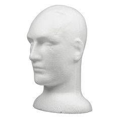 a white mannequin head on a white background