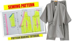 Kimono Outer Pattern Sewing, Pola Outer Kekinian, Pola Outer Kimono, Kimono Outer Pattern, Outer Pattern Sewing, Pola Kimono, How To Make Kimono, Kimono Jacket Sewing Pattern, Kimono Outer