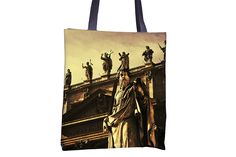 Tote Bag - "Papal Basilica" http://www.lawleypop.ca/shop/product/tote-bag-papal-basilica/ OFFICIAL LAWLEYPOP MERCHANDISE #allover #full #seamless #doublesided #print #printed #printing #lawleypop #lwleypop #lawleypopdesign #lawleypopmerch #fashion #accessories #style #bags #totes #totebags #handbags #shoulderbags #chic #street #urban #unique #custom #photography #vacation #landmark #catholic #religion #saint #peter #paul #church #cathedral #statue #angel #pope #historic #label #logo #brand #free Statue Angel, Saint Peter