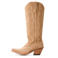 Gorgeous stitching, premium leather, and the knee height make our best-selling Casanova boot a showstopper wherever it goes. With the comfort you need for long nights boogying at country concerts and twirling on the dance floor, it'll turn heads whether you've paired it with cutoffs or your favorite summer dress. Casanova Western Boot | Product Features : 0 : ATS® technology provides ergonomic support on uneven terrain, 1 : Vegetable-tanned leather sole, 2 : Resoleable Goodyear leather welt cons Light Brown Cowgirl Boots, Ariat Boots Women's, Cowgirl Boots Ariat, Rich Things, The Casanova, Flame Resistant Clothing, Ariat Cowgirl Boots, Brown Cowgirl Boots, Womens Work Boots