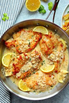 Creamy Lemon Garlic Chicken, Tuscan Garlic Chicken, Lemon Garlic Sauce, Creamy Lemon Chicken, Garlic Chicken Recipes, Lemon Garlic Chicken, Lemon Pepper Chicken, Quick Chicken, Chicken Stuffed Peppers