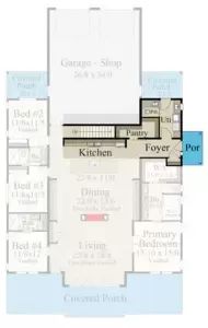 the floor plan for this modern home