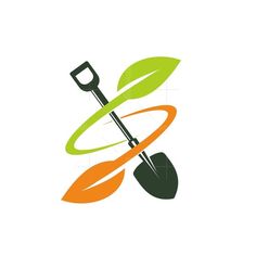 vector logo Shovel Logo Design, Garden Logo Design Ideas, Logo Garden, Garden Logo, Logos Graphic Design