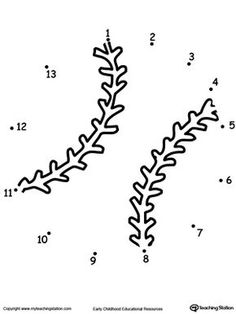 the numbers 1 to 10 with leaves on it, as well as an addition sheet