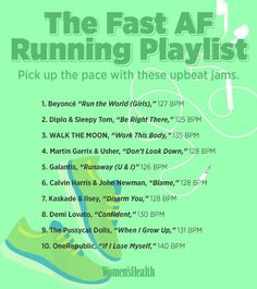 the poster for running playlist