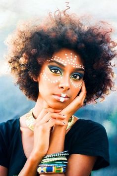 Afro Hair, Afro Punk, Festival Makeup, African Beauty, Makati, Creative Makeup, Burning Man