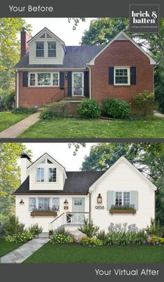 the before and after photos of a house