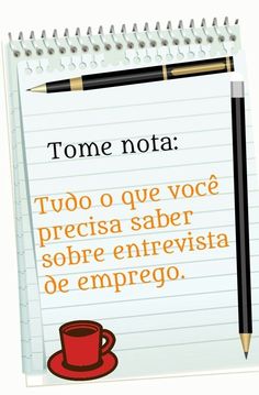 a notepad with the words tome nota and a cup of coffee on it