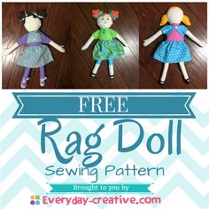 free rag doll sewing pattern from everyday creative