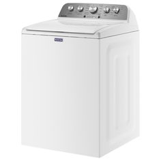 a white washer sitting on top of a dryer in front of a white background