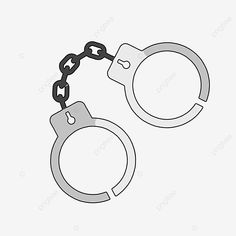 a pair of handcuffs on a white background