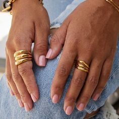 For luxe style with major impact, wear the gold plated Fanned Ring Stack. Handcrafted in brass and ethically sourced horn by artisans in Kenya using traditional techniques. Gold-tone Brass Rings With Polished Finish, Gold-tone Polished Brass Rings, Classic Gold Stackable Brass Rings, Gold Brass Dome Ring With Open Design, Gold Brass Dome Ring, Adjustable Gold Heirloom Midi Rings, Adjustable Heirloom Gold Midi Rings, Heirloom Gold Stackable Rings With Polished Finish, Gold Polished Finish Midi Rings