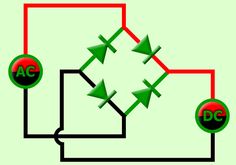 an electrical circuit with three different symbols on it