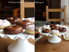 there are several different types of doughnuts on the table