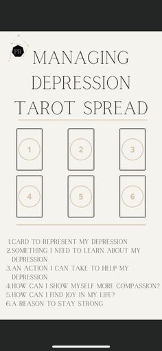 an info sheet with instructions for how to use the tarot spread in this book