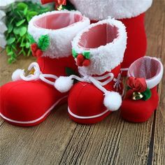 Description: This red Christmas candy boots is cute and adorable, hanging it on tree to decorate your party is unique and eye-catching. Designed with a strong rope net inside the candy boots, which is safe and anti-lose for you to storage gifts. This Christmas gift bag is made with plastic and plush material, it is soft and tear resistant. There are S, M, L and XL four sizes for you to chose from. It can be used to hold chocolates, biscuits, scones, plush toys and other small gifts for boys and Family Holiday Gifts, Holiday Christmas Party, Candy Red, Name Christmas, Cute Candy, Indoor Christmas Decorations, Red Boots, Red Candy, Christmas Plush