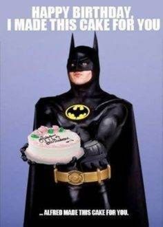 a batman birthday cake with the caption happy birthday, i made this cake for you