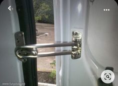 the door handle is attached to the glass