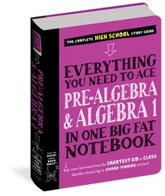 Everything You Need to Ace Pre-Algebra and Algebra I in One Big Fat Notebook - Workman Publishing Future Attorney, Books Wishlist, Business Books Worth Reading, 2024 Books, Mnemonic Devices, Book Restaurant, High School Books, Data Science Learning, Scientific Notation