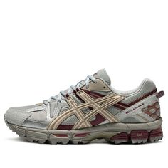 ASICS Gel-Kahana 8 Grey/Red Marathon Running Shoes/Sneakers Red Low-top Asics Running Shoes, Casual Gray Asics Sneakers, Casual Red Asics Sneakers, Gray Sneakers, Perfect Sneakers, Asics Running Shoes, Marathon Running Shoes, Dad Shoes, Best Running Shoes