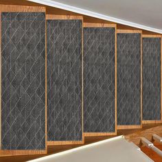 the room dividers are made from wood and fabric