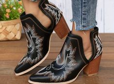 Ladies The search is over this is the perfect cowgirl bootie!!  Western Cowgirl  Country  Boots Booties Ankle boots Casual Summer Ankle Heeled Boots, Western Style Booties For Rodeo In Fall, Ankle-high Boots For Rodeo In Spring, Ankle-high Boots For Rodeo Spring Season, Ankle-high Rodeo Boots For Spring, Ankle-high Boots For Spring Rodeo, Spring Rodeo Moto Boots With Round Toe, Western Ankle-high Booties, Bohemian Boots For Ranch In Fall