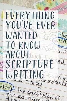 writing on lined paper with the words everything you've ever wanted to know about scripting