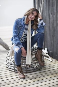 A denim jacket is core to your wardrobe this season, featuring classic styling with distressed detail, you will be wearing this for seasons to come!  Target Australia Winter Fashion #TargetAus Denim On Denim, The Fashion, Stylish Outfits