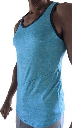 Yes -- we're calling this the "perfect" tank & you'll want it in EVERY COLOR! This Tank is what we've been striving for! And it comes in multiple colors! Some of them very unique and fun like Coral & Lavendar! Form-fitting contour yet a great drape through the torso.Cool-Factors are in the details! ❤❤~ fun diagonal cover stitch across the front & back~ slightly curved, bell-shape bottom~ relaxed neckline in 2x1 rib fabric~ 3" longer body than the average Tank for greater coverage!NEW Blue Stretch Sleeveless Activewear, Blue Sleeveless Stretch Activewear, Fitted Training Vest For Summer, Stretch Crew Neck Tank Top For Training, Fitted Vest For Training In Summer, 4-way Stretch Tank Top For Gym, Stretch Crew Neck Gym Tank Top, Fitted Crew Neck Workout Vest, Blue Sleeveless Tank Top For Gym