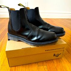 Black Color, Men’s Chelsea Boot Design And Pull - On Style Boot Design, Men’s Boots, Designer Boots, Chelsea Boot, Dr. Martens, Smooth Leather, Boots Men, Chelsea Boots, Black Color