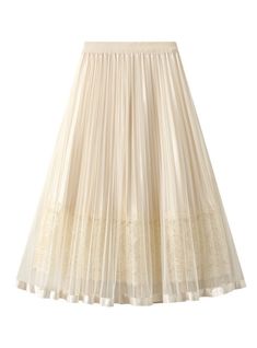 Fabric name: meshSkirt type: A-line skirtSkirt length: medium skirtColor: black, apricot, khaki,greenSize: average size Elegant Beige Tiered Mini Skirt, Summer A-line Tulle Skirt, Sheer Beige Bottoms For Spring, Sheer Beige Bottoms For Summer, Beige Midi Pleated Skirt For Party, Beige Pleated Midi Skirt For Party, Cream Pleated Flowy Flared Skirt, Cream Pleated Lined Skirt, Beige Long Pleated Skirt For Party