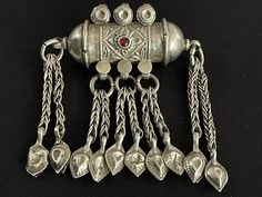 Antique Afghanistan Kuchi Tribe Silver Amulet Pendant with Tassels & Gemstone. Size - ''8 cm x 6.5 cm'' - Weight : 44 gr. Free Shipping. Pendant Necklaces, Etsy Store, Garnet, Jewelry Necklace Pendant, Tassels, Arts And Crafts, Jewelry Necklaces, Textiles, Necklaces